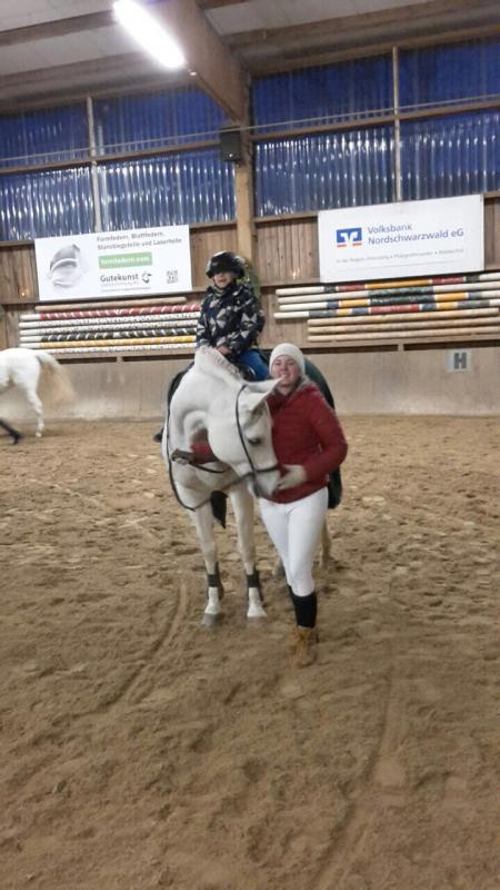 Das kostenlose Ponyreiten im Anschluss wurde von vielen Familien angenommen